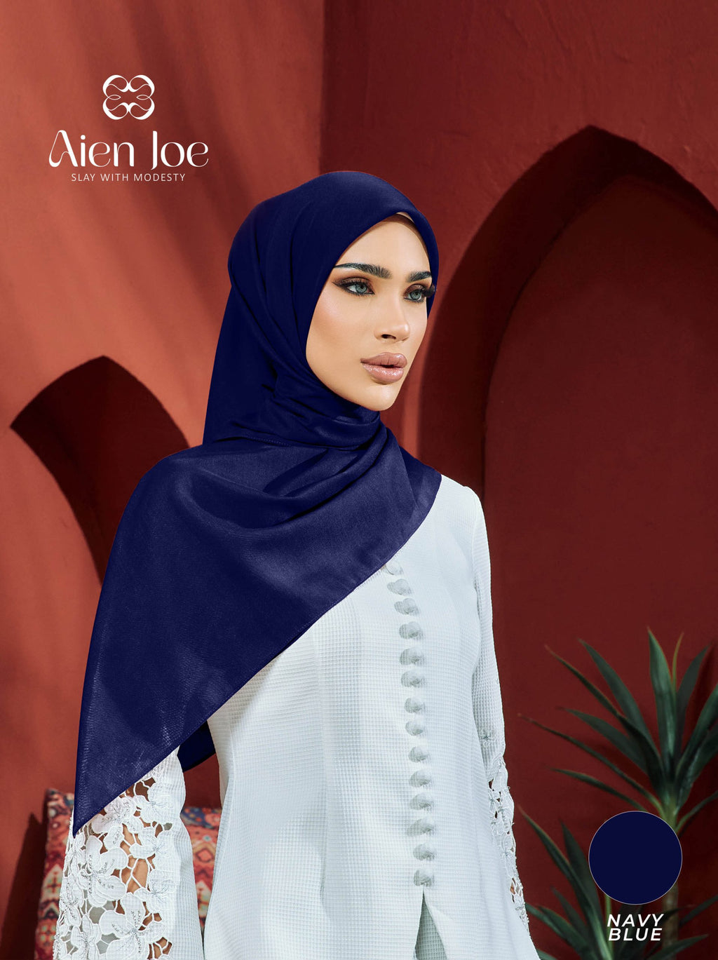 Bawal Premium Plain Cotton Voile Navy Blue
