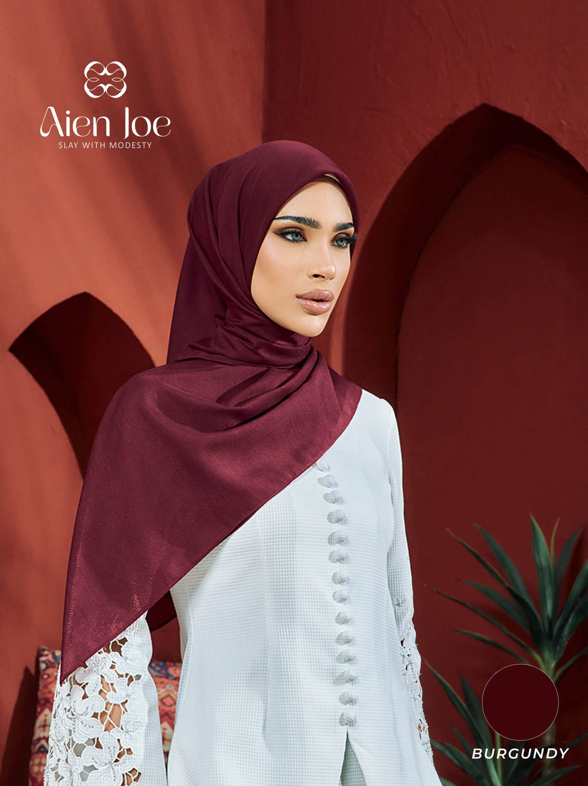 Bawal Premium Plain Cotton Voile Burgundy