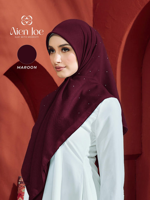 Bawal Diamond Cotton Voile Maroon