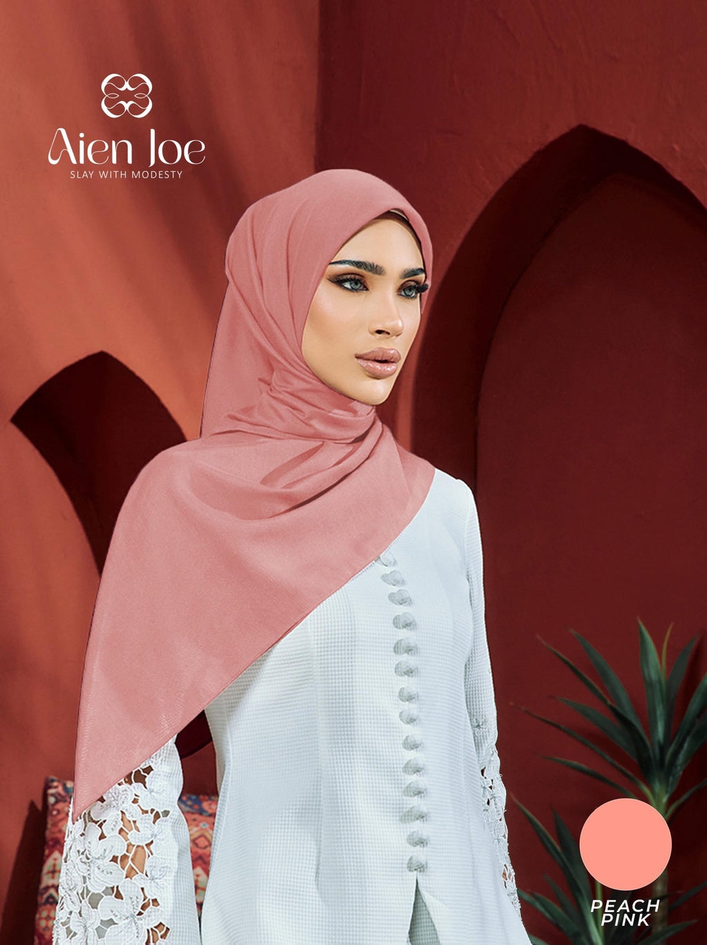 Bawal Premium Plain Cotton Voile Peach Pink