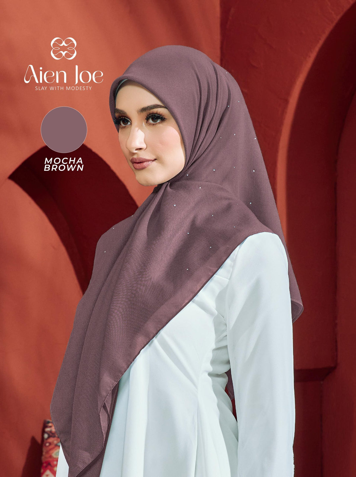 Bawal Diamond Cotton Voile Mocha Brown
