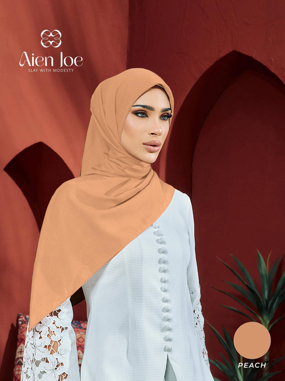 Bawal Premium Plain Cotton Voile Peach