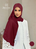Shawl Hoodie Premium Chiffon Maroon