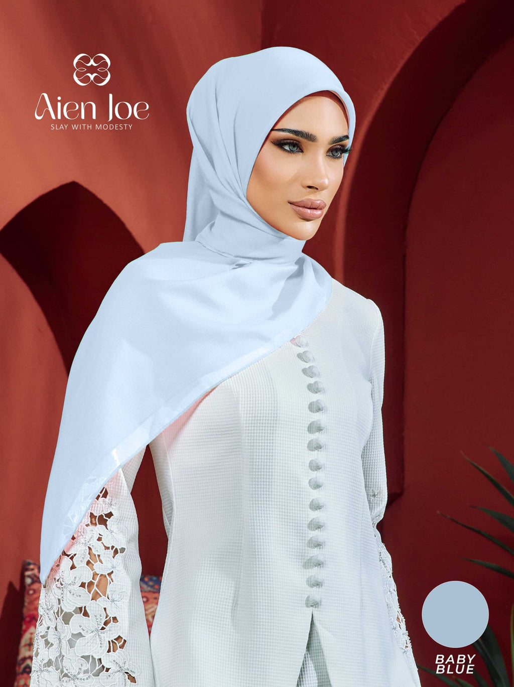Bawal Jepun Premium Baby Blue