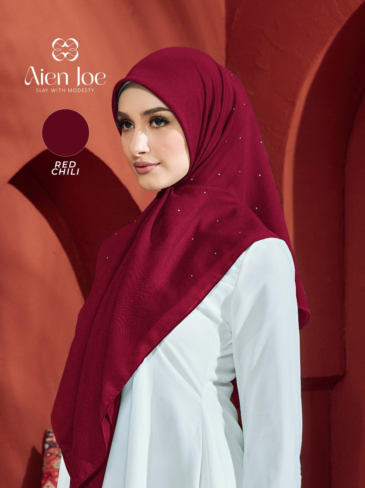 Bawal Diamond Cotton Red Chili