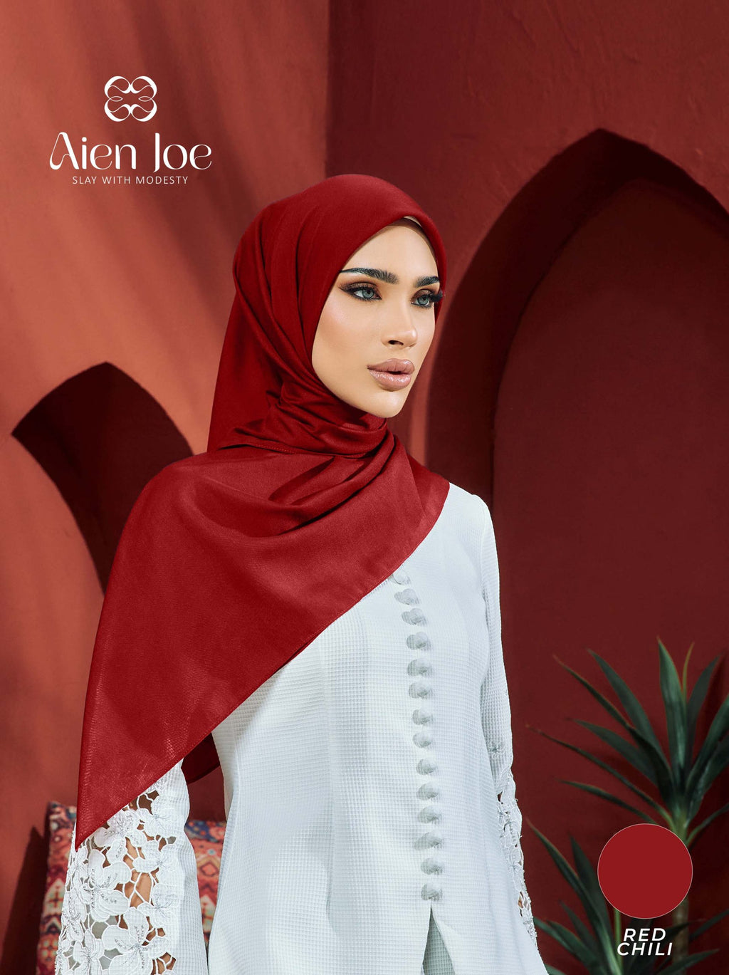 Bawal Premium Plain Cotton Red Chili