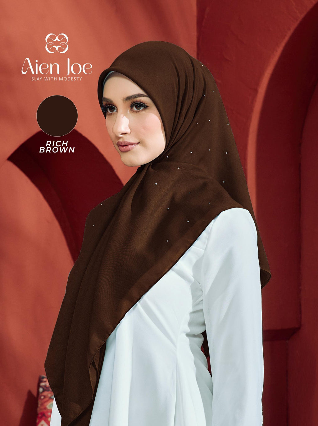 Bawal Diamond Cotton Voile Rich Brown