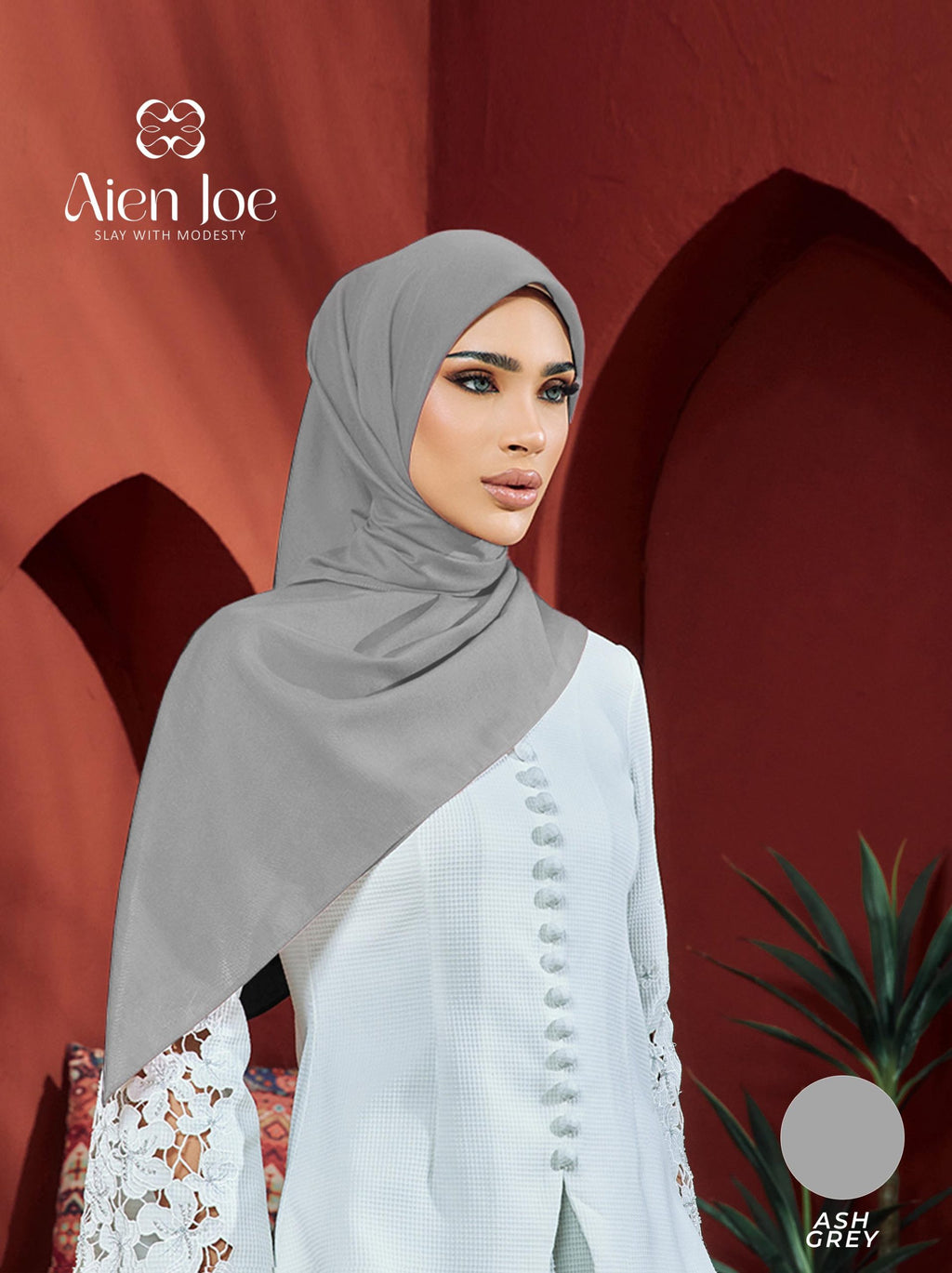 Bawal Premium Plain Cotton Ash Grey