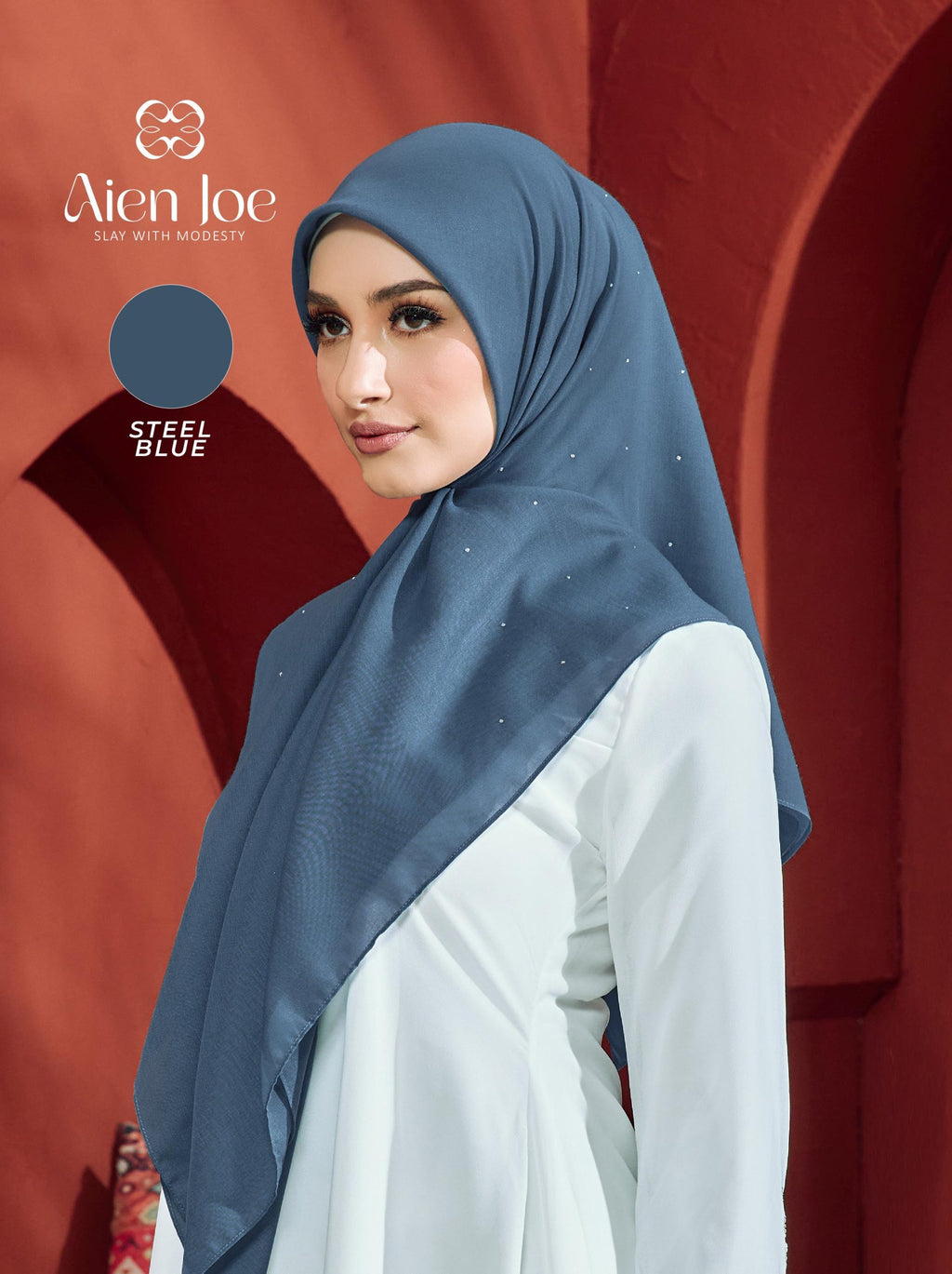 Bawal Diamond Cotton Voile Steel Blue