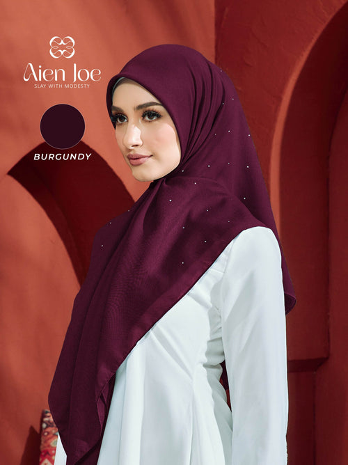 Bawal Diamond Cotton Voile Burgundy