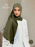 Shawl Hoodie Premium Chiffon Olive