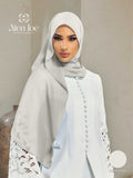Shawl Hoodie Premium Chiffon Almond