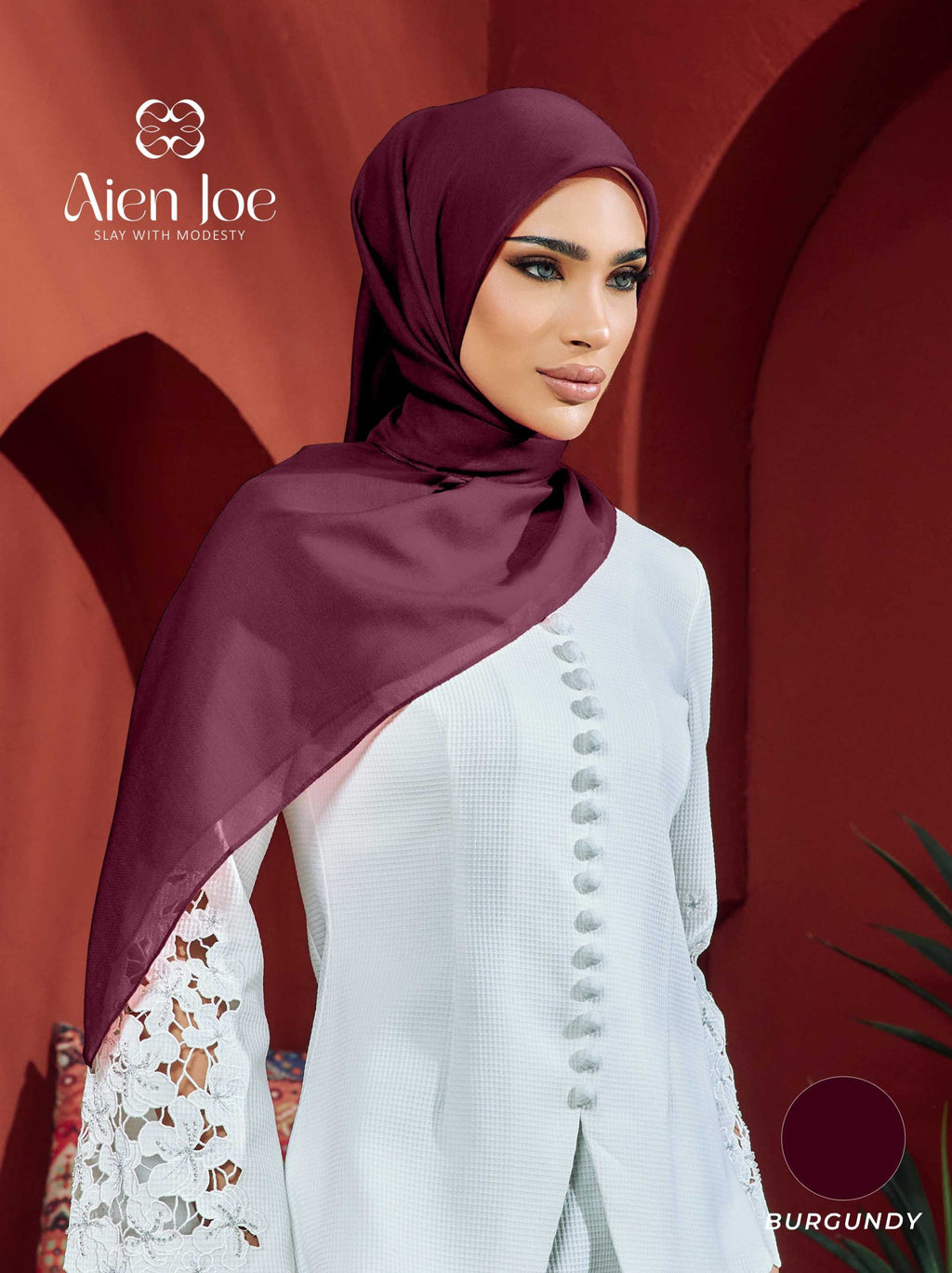 Bawal Jepun Premium Burgundy