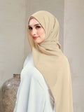 Shawl Champagne Diamond Chiffon Premium Curve