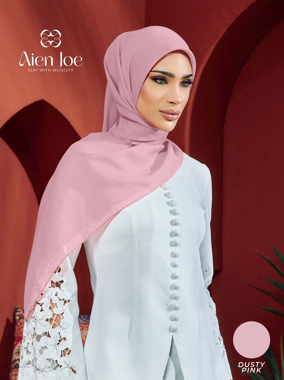 Bawal Jepun Premium Dusty Pink