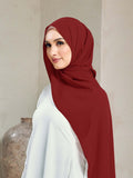 Shawl Maroon Diamond Chiffon Premium Curve