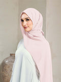 Shawl Soft Peach Diamond Chiffon Premium Curve