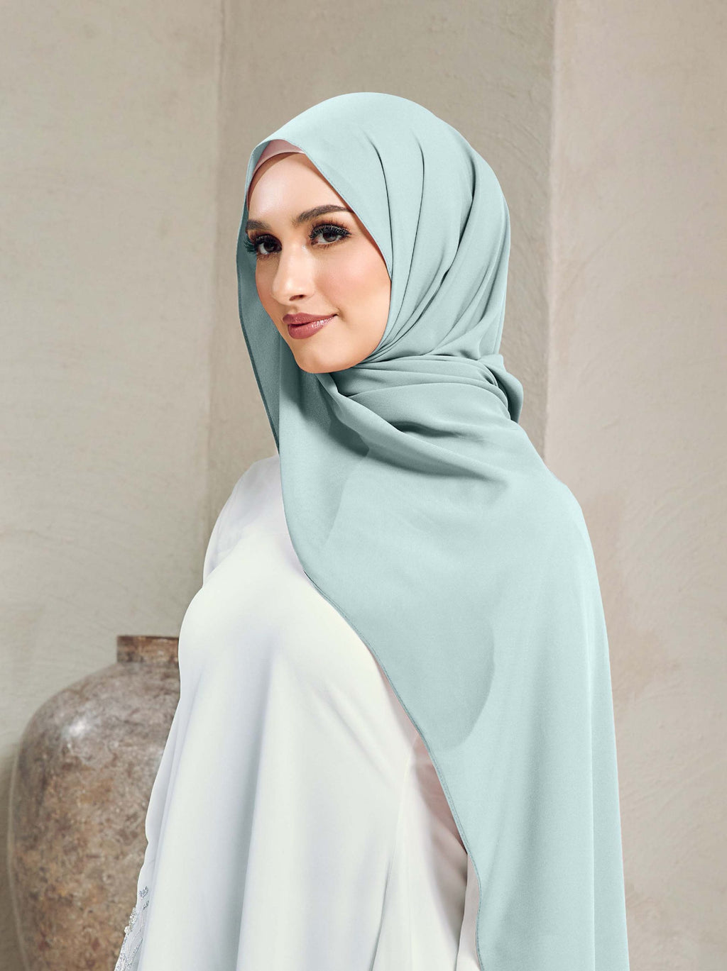 Shawl Tiffany Diamond Chiffon Premium Curve