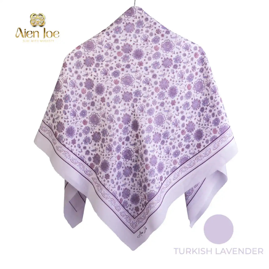 Turkish Lavender Bawal Printed Premium Cotton Voile