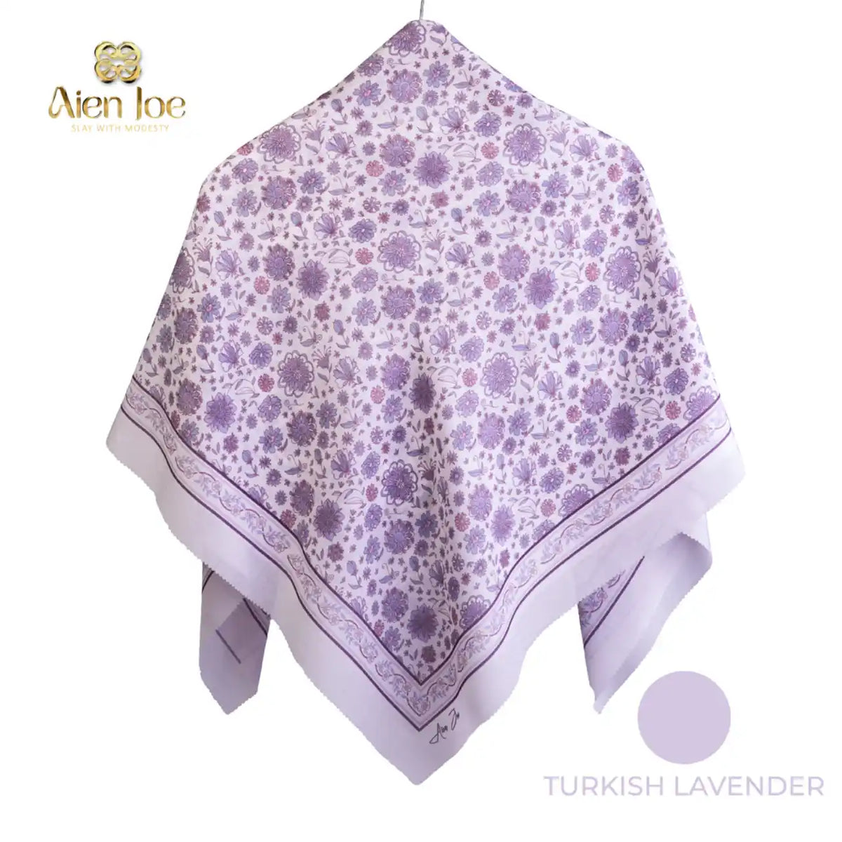 Turkish Lavender Bawal Printed Premium Cotton Voile