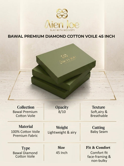 Bawal Diamond Cotton Voile Rich Brown