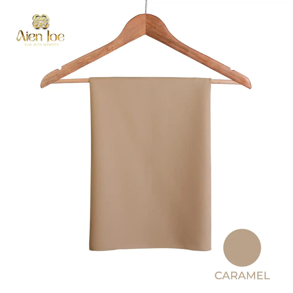 Shawl Caramel Diamond Chiffon Premium Curve