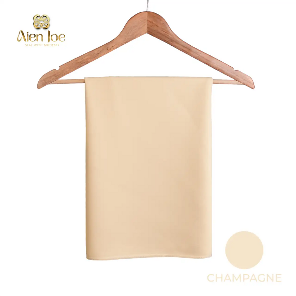 Shawl Champagne Diamond Chiffon Premium Curve