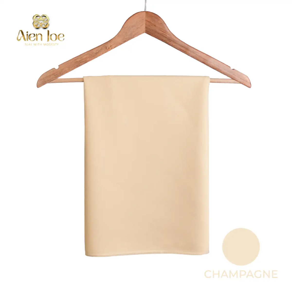 Shawl Champagne Diamond Chiffon Premium Curve