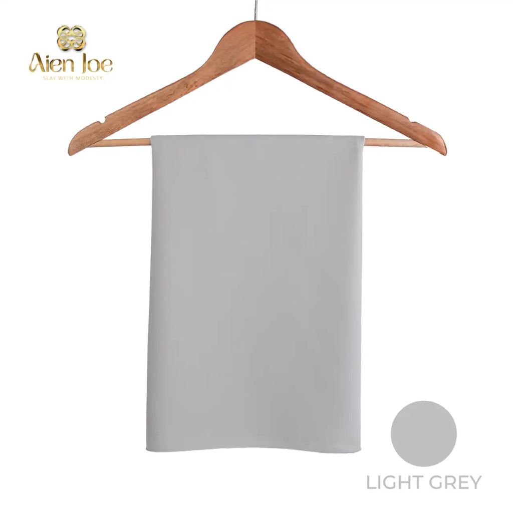 Shawl Light Grey Diamond Chiffon Premium Curve