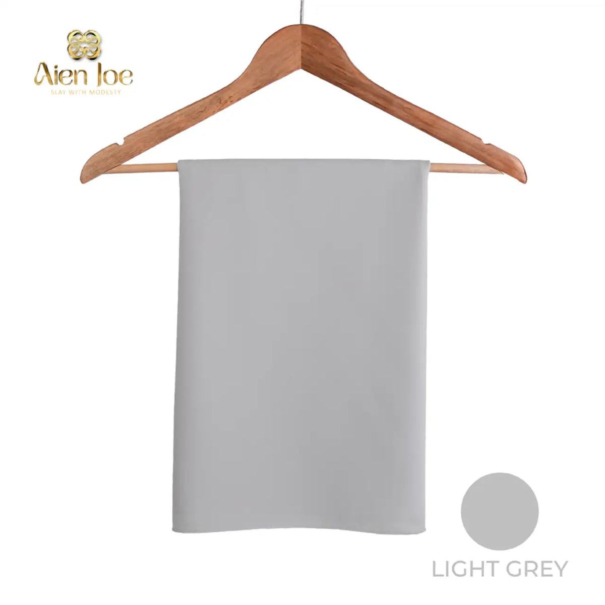 Shawl Light Grey Diamond Chiffon Premium Curve