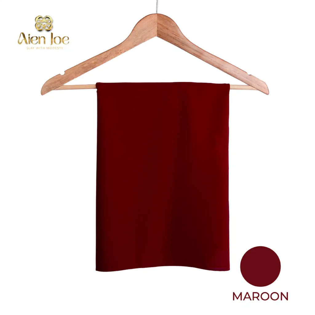 Shawl Maroon Diamond Chiffon Premium Curve