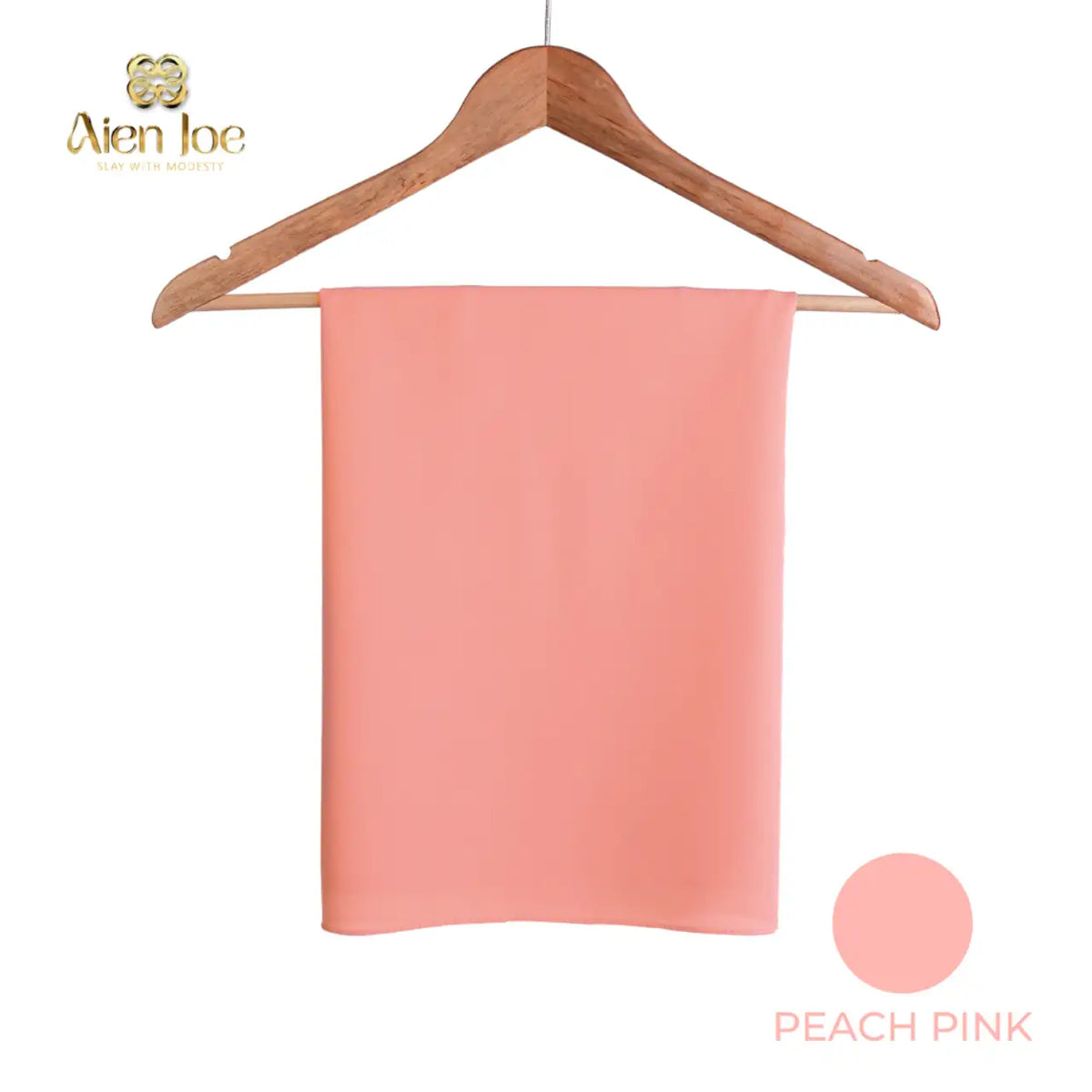 Shawl Peach Pink Diamond Chiffon Premium Curve