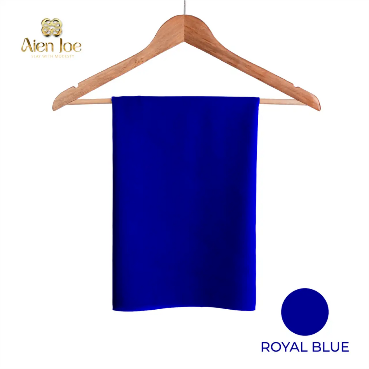 Shawl Royal Blue Diamond Chiffon Premium Curve
