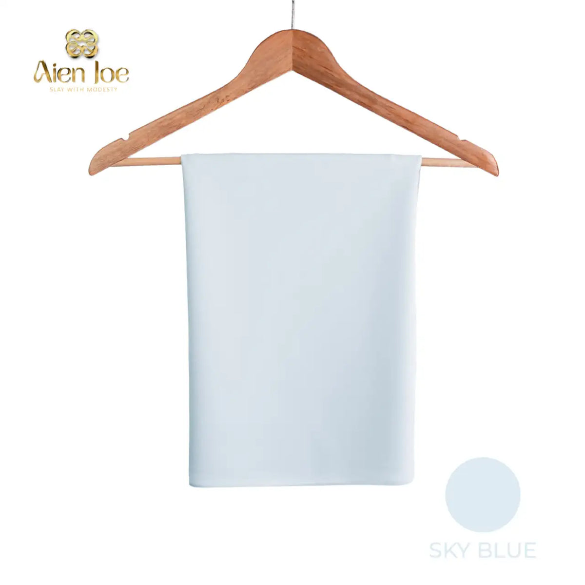 Shawl Sky Blue Diamond Chiffon Premium Curve