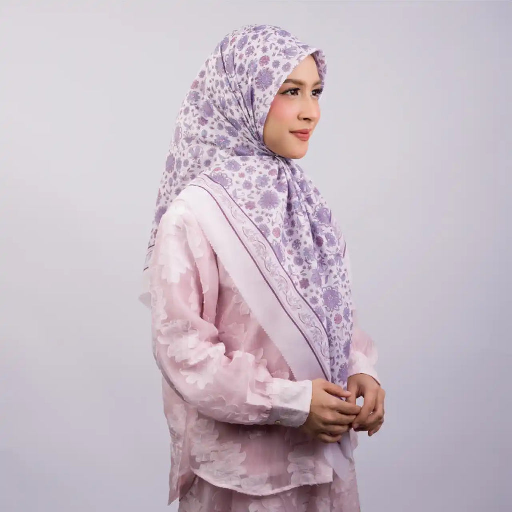Turkish Lavender Bawal Printed Premium Cotton Voile
