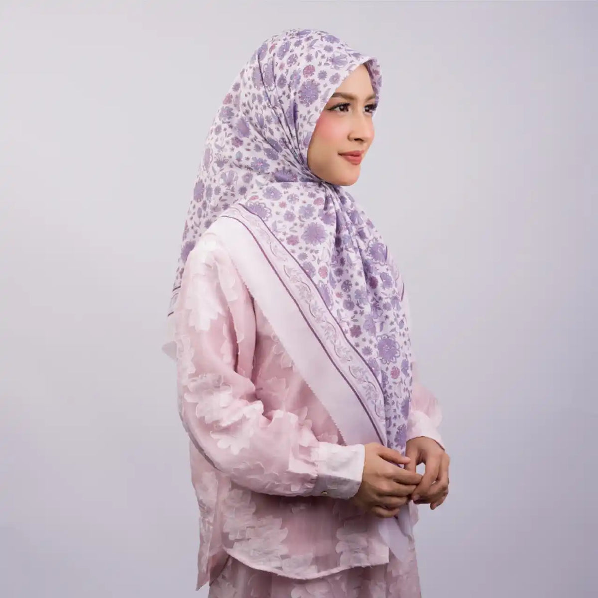 Turkish Lavender Bawal Printed Premium Cotton Voile
