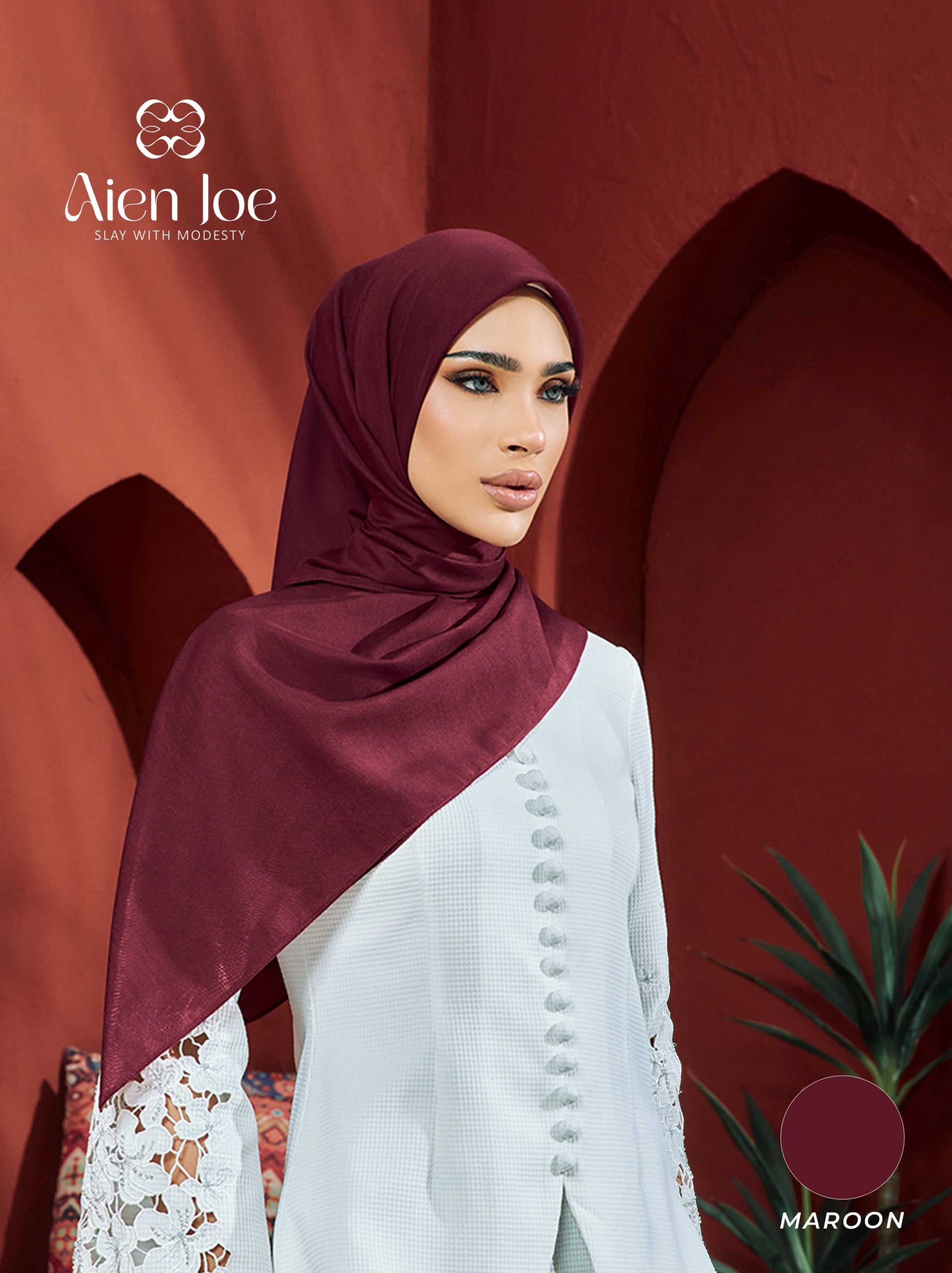Bawal Premium Plain Cotton Voile Maroon