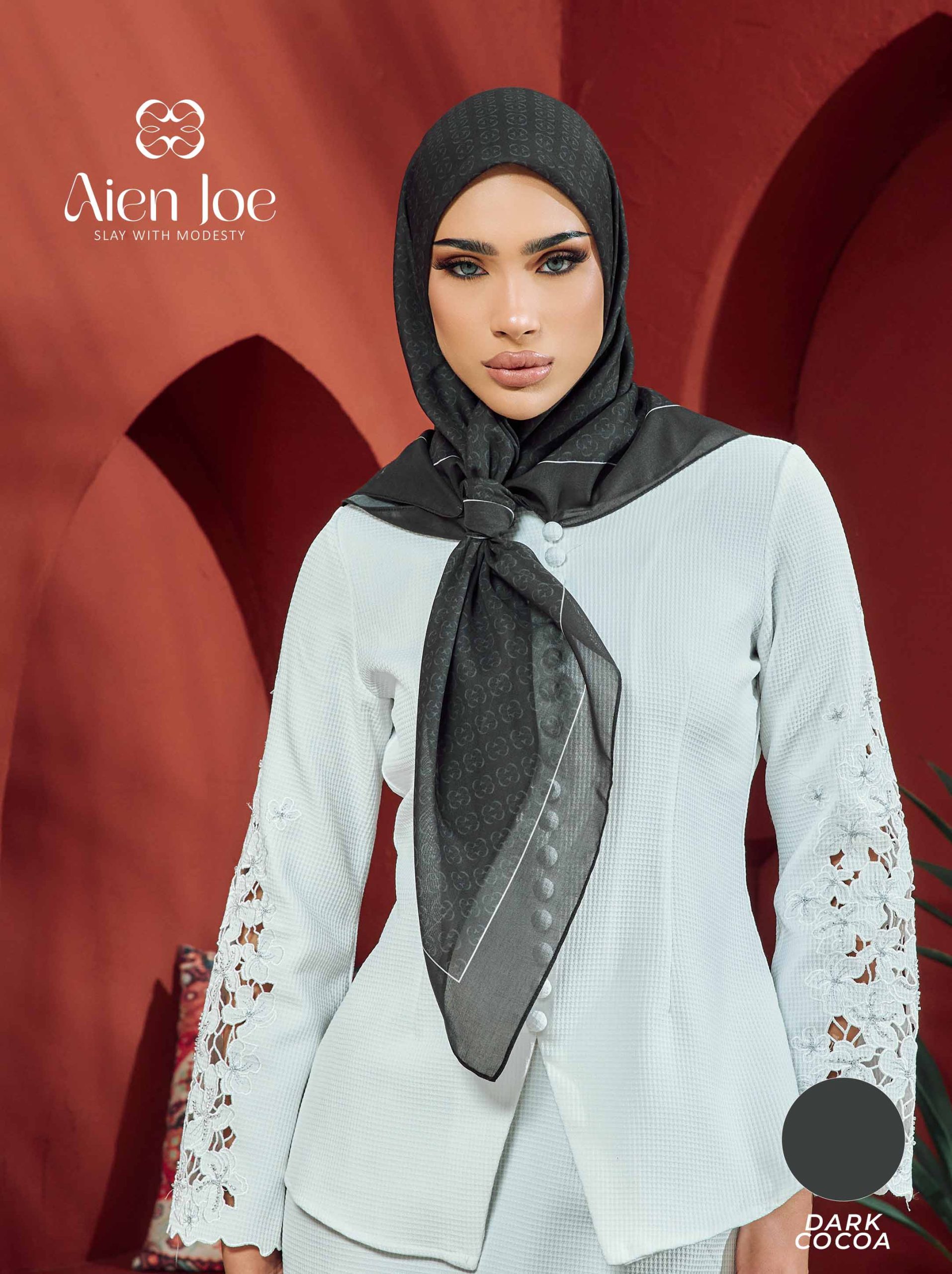 Bawal Printed Luxe Dark Cocoa