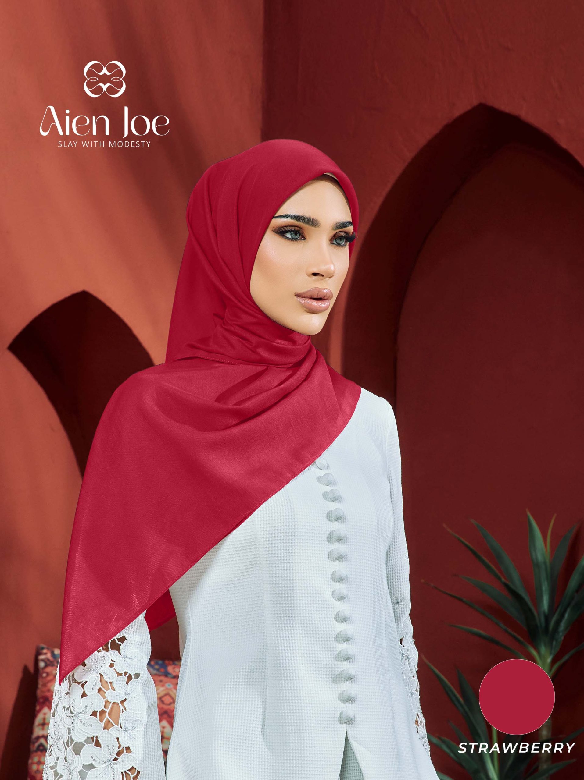 Bawal Premium Plain Cotton Strawberry