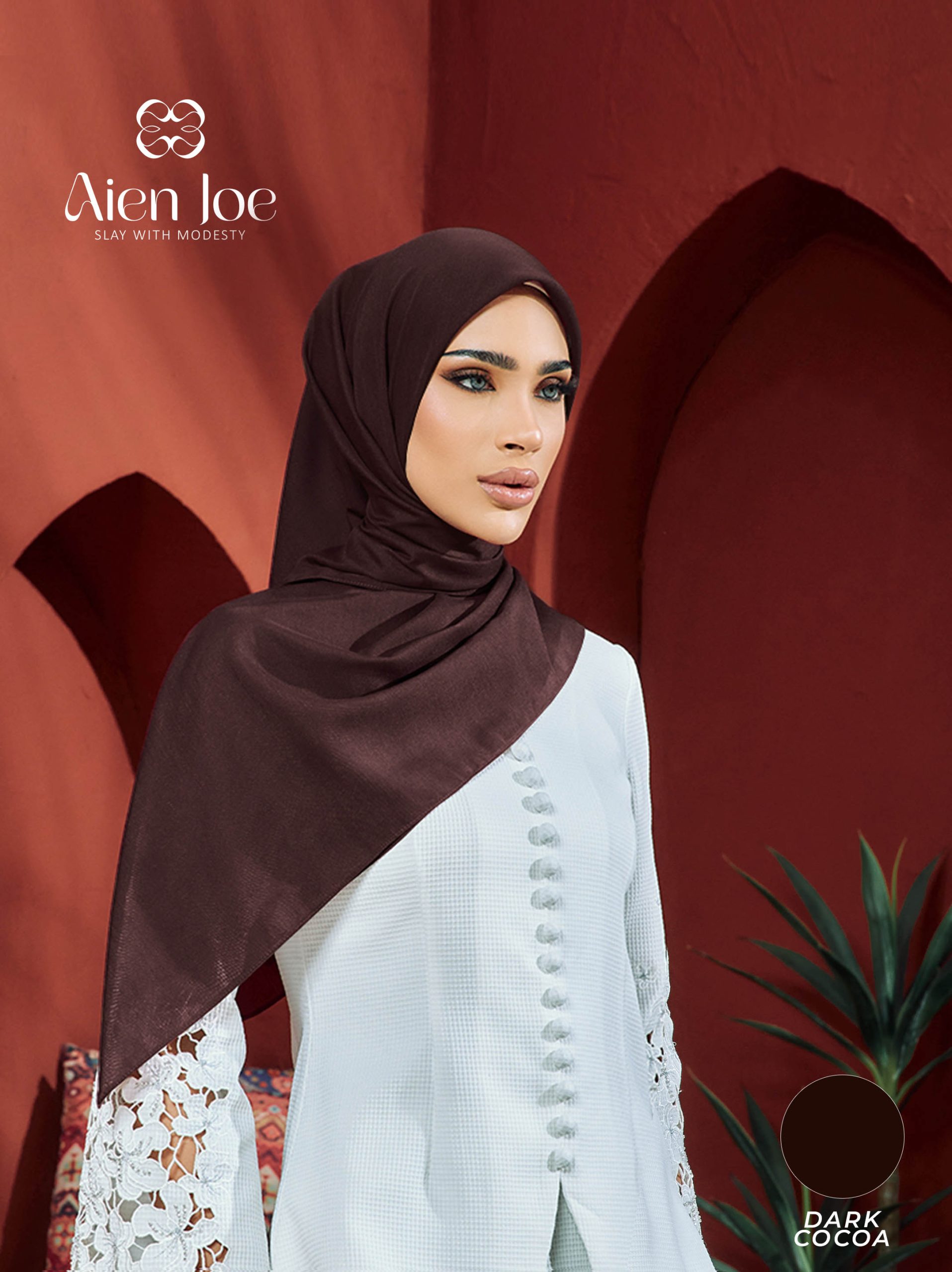 Bawal Premium Plain Cotton Voile Dark Cocoa